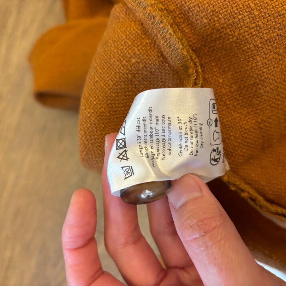 Sezane Emilio Trousers in Ochre (cotton & linen blend) - Picture 8 of 8